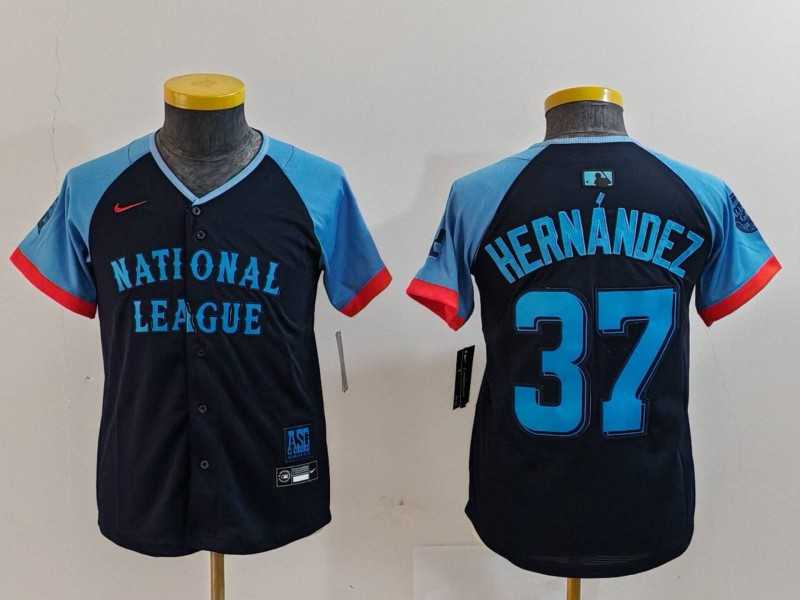 Youth Los Angeles Dodgers #37 Teoscar Hernandez Navy 2024 All Star Limited Stitched Jersey->2024 mlb all-star->MLB Jersey